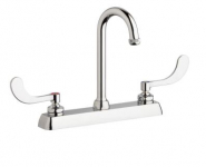 Chicago Faucets W8D-GN1AE1-317ABCP Workboard Faucet, 8''